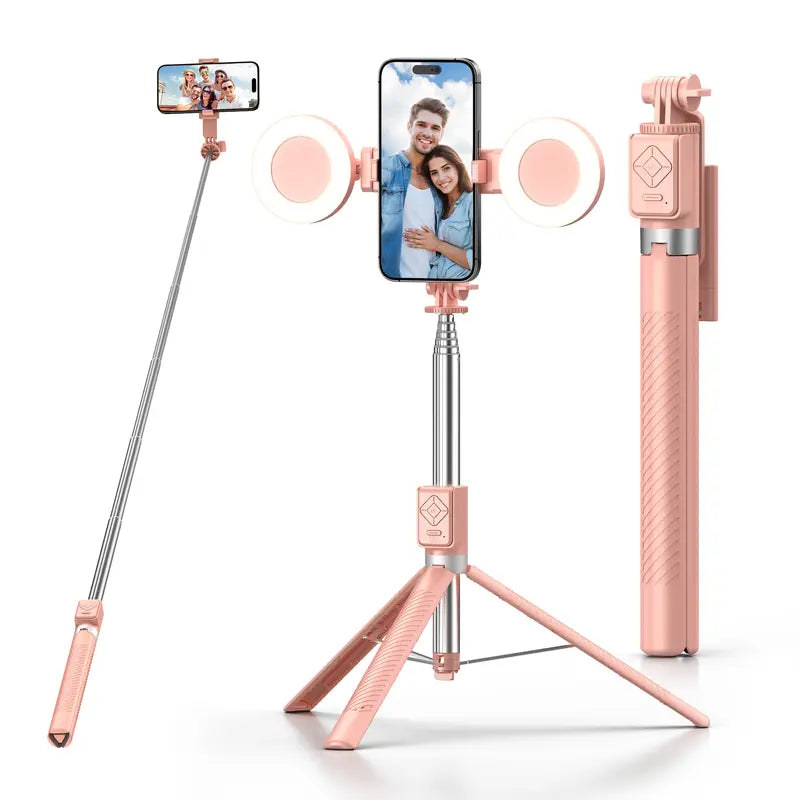 6-in-1 Selfie Stick Tripod with Fill Light