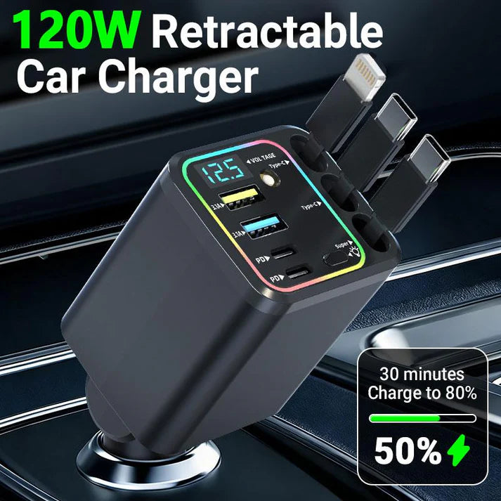 7-in-1 Retractable Car Charger
