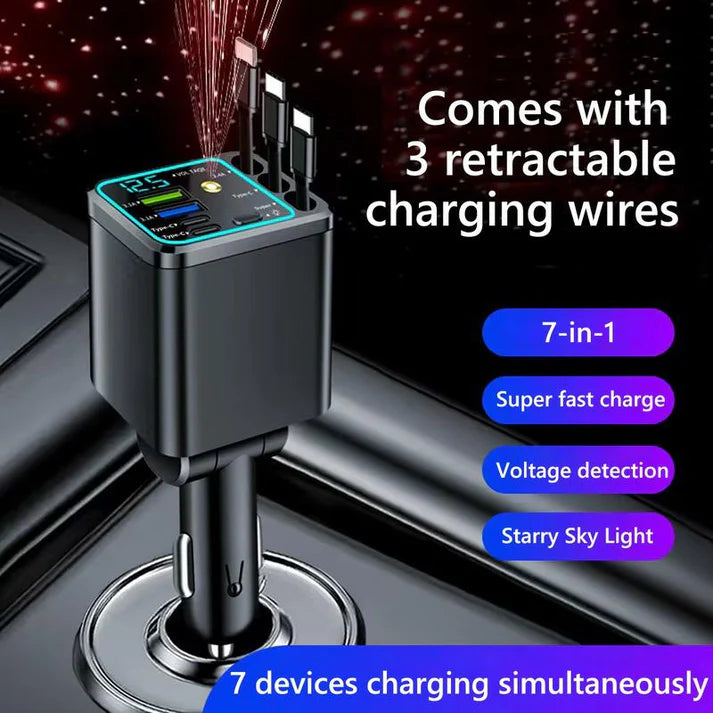 7-in-1 Retractable Car Charger