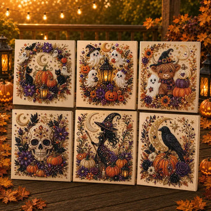 Spooky Cute Ghost  Themed Pearl 3D Diamond Painting DIY Kit