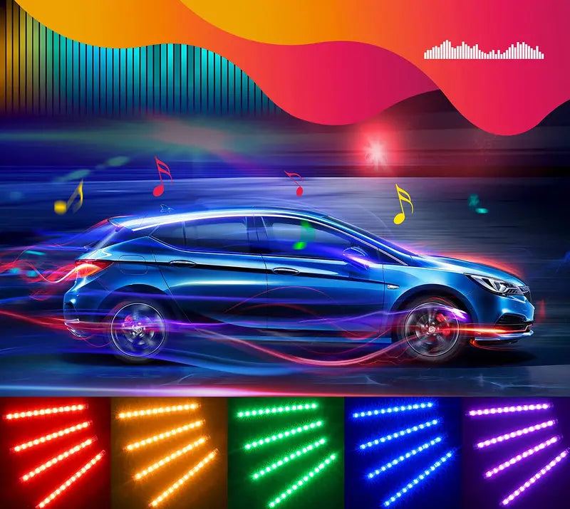 RGB Car Interior LED Strip Lights
