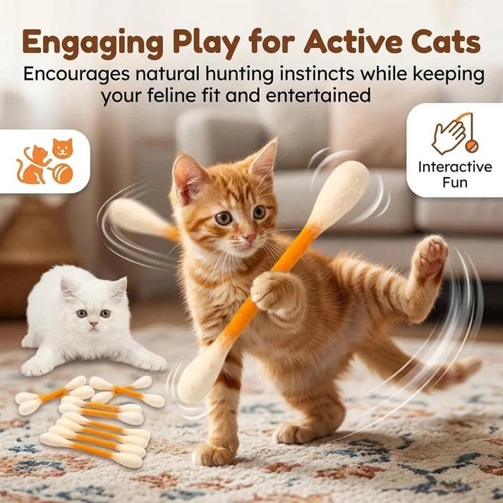 6 Pack Large Catnip Swab Interactive Toys for Indoor Cats