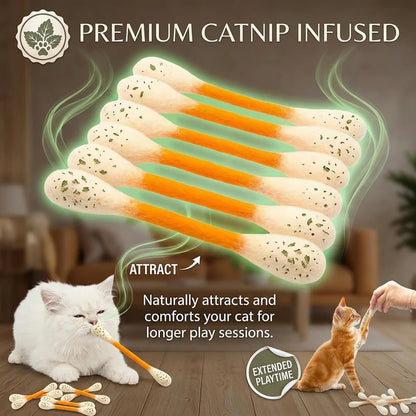 6 Pack Large Catnip Swab Interactive Toys for Indoor Cats