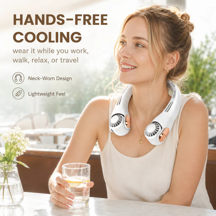 Portable Neck Fan - 3-Sec Instant Cooling
