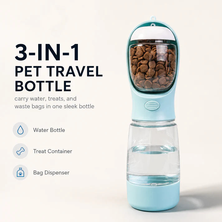 3-in-1 Dog Travel Water Bottle