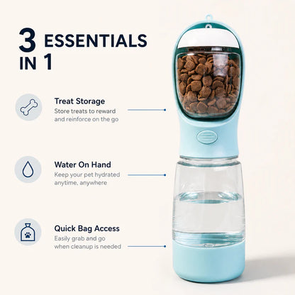 3-in-1 Dog Travel Water Bottle