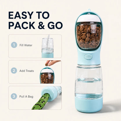 3-in-1 Dog Travel Water Bottle