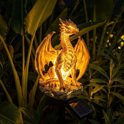 Solar Dragon Garden Statue Light