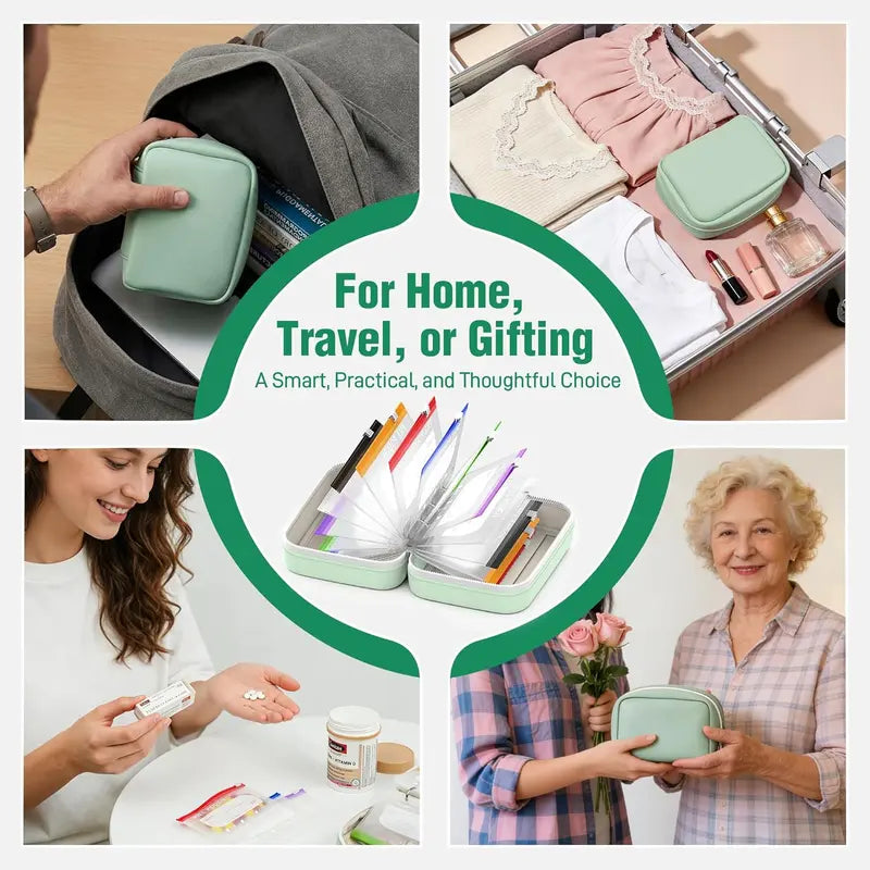 Waterproof Pill Pouch Set- 14Pcs Bags Inside