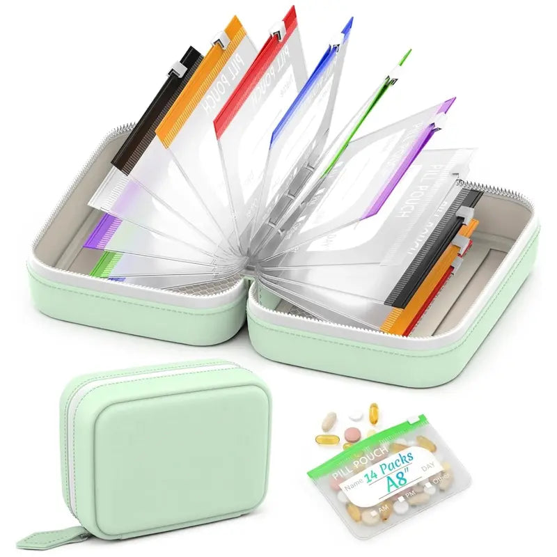 Waterproof Pill Pouch Set- 14Pcs Bags Inside