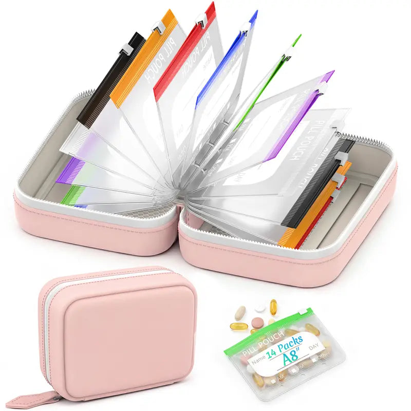 Waterproof Pill Pouch Set- 14Pcs Bags Inside