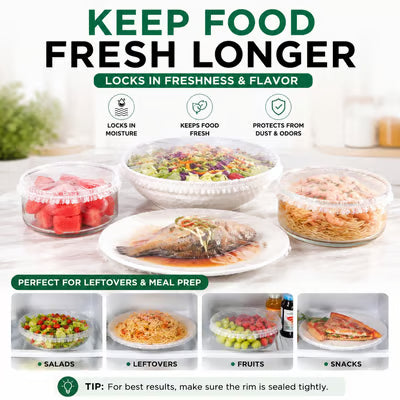 100PCS Disposable Stretch Food Covers