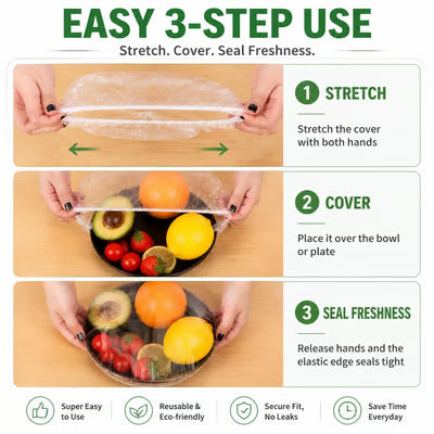 100PCS Disposable Stretch Food Covers