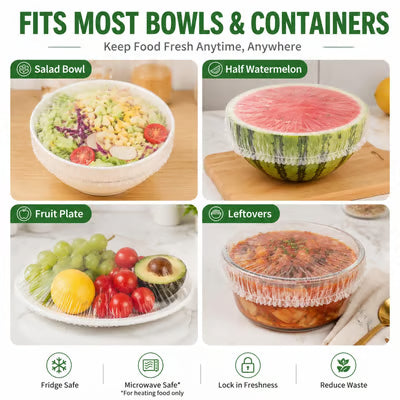 100PCS Disposable Stretch Food Covers
