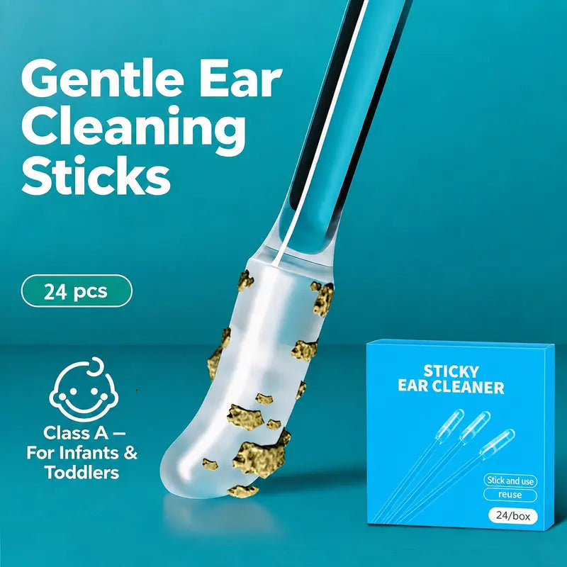 Sticky Ear Cleaning Sticks – Gentle, Visible Ear Care ✨👂(24PCS)
