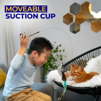 Suction Cup Handheld Cat Feather Toys
