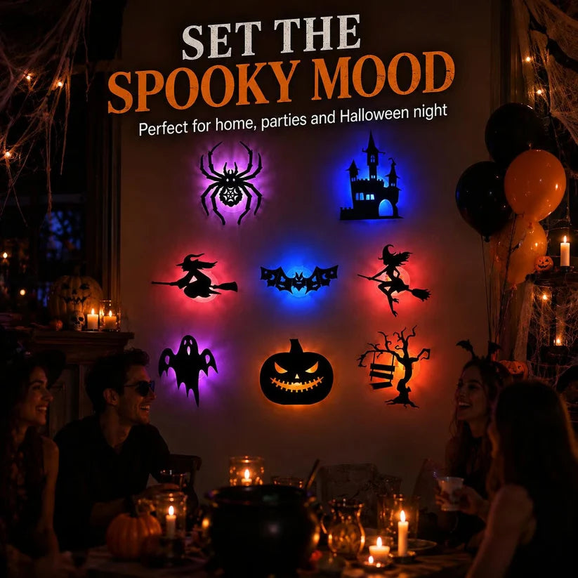 🎃 Halloween LED Silhouette Wall Stickers