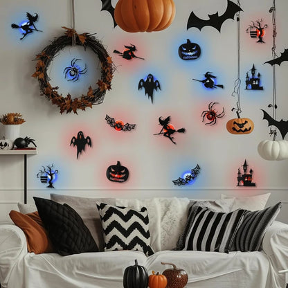 🎃 Halloween LED Silhouette Wall Stickers