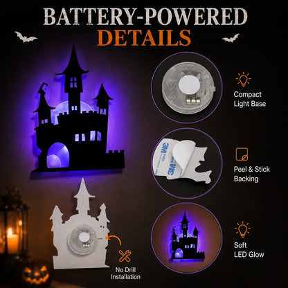 🎃 Halloween LED Silhouette Wall Stickers