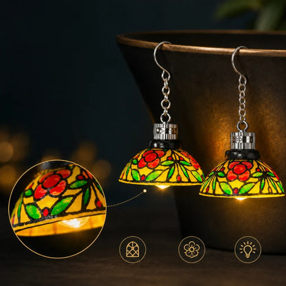 Handmade Vintage Light-Up Chandelier Earrings