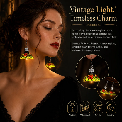 Handmade Vintage Light-Up Chandelier Earrings