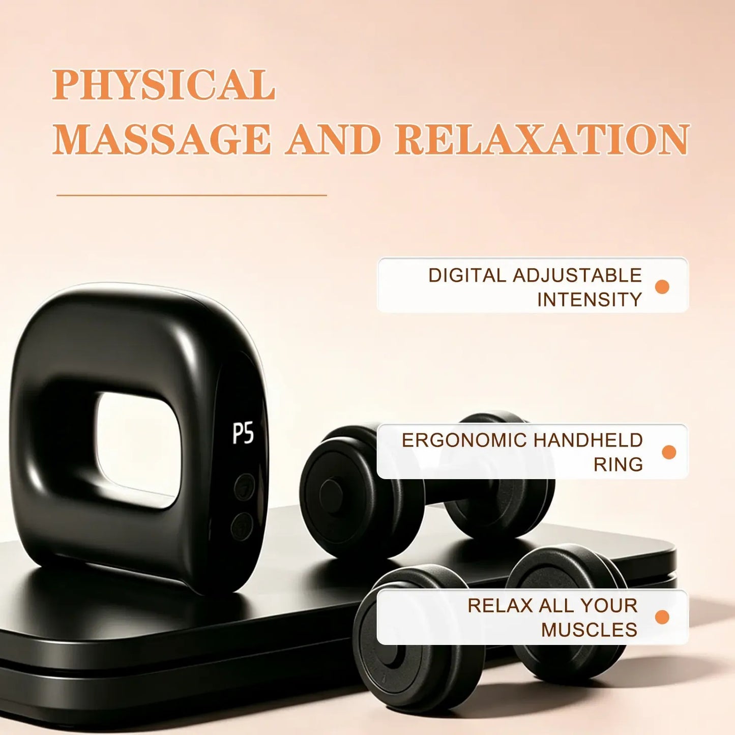 Portable Wireless Full Body Massager with Heat, Adjustable Speed Deep Tissue Percussion Massager for Back Waist