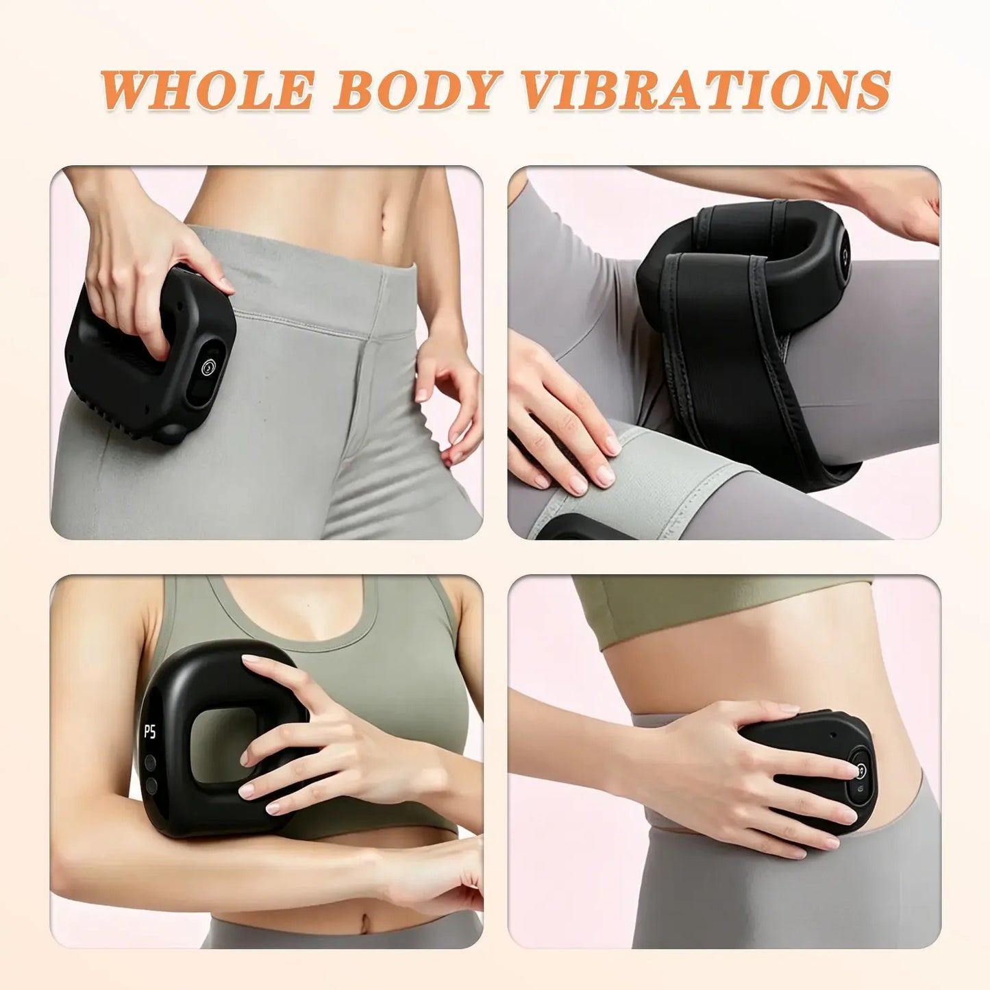 Portable Wireless Full Body Massager with Heat, Adjustable Speed Deep Tissue Percussion Massager for Back Waist