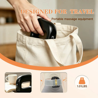 Portable Wireless Full Body Massager with Heat, Adjustable Speed Deep Tissue Percussion Massager for Back Waist