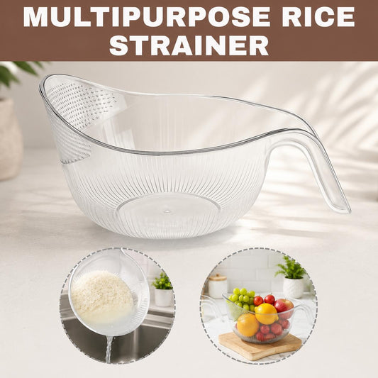 Aesthetic Multifunctional Rice Strainer with Handle for Rice, Fruits, Vegetables & Pasta