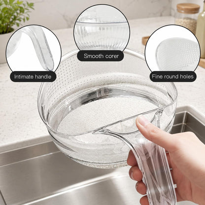 Aesthetic Multifunctional Rice Strainer with Handle for Rice, Fruits, Vegetables & Pasta
