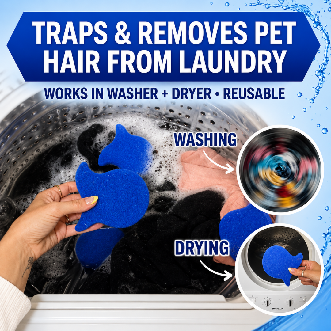 Laundry Pet Hair Removal Fish - 5 Pack