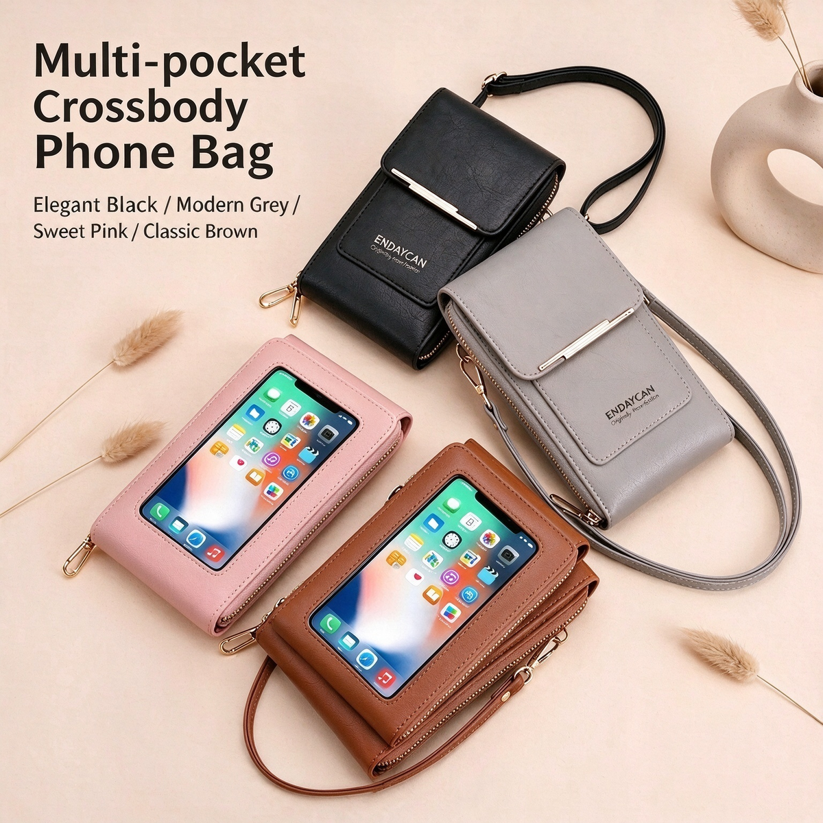 Touchscreen Sensitive Phone Bag with Multiple Colors, Use Phone Without Taking It Out 💼