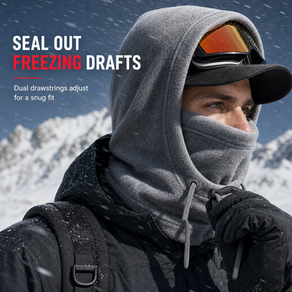 3-in-1 Winter Balaclava – windproof fleece covers head, neck, face & ears. 🛡️💪