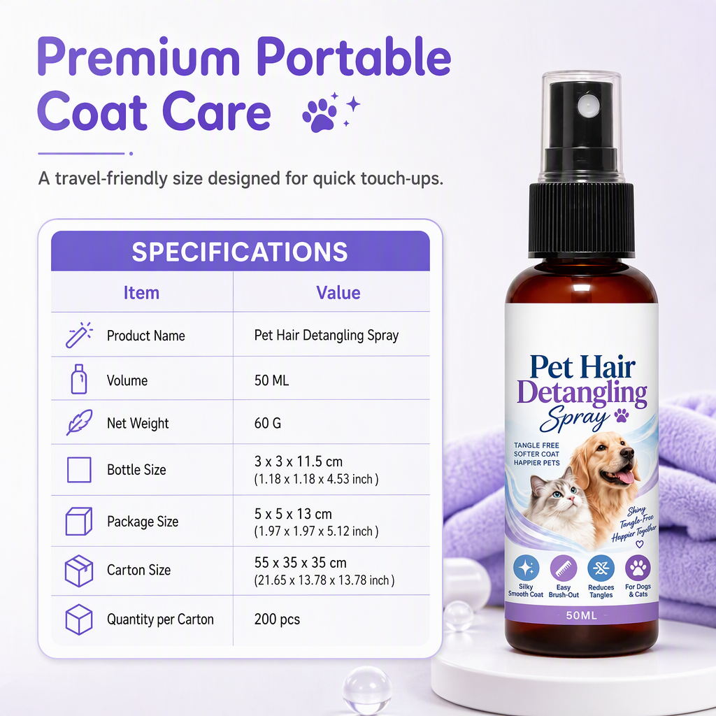 🐾 Pet Detangling & Smoothing Spray