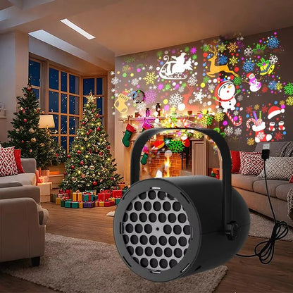 USB Christmas Projection Light in Black or White Housing