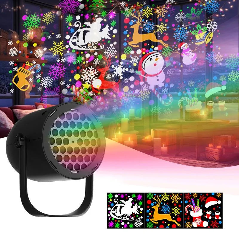 USB Christmas Projection Light in Black or White Housing