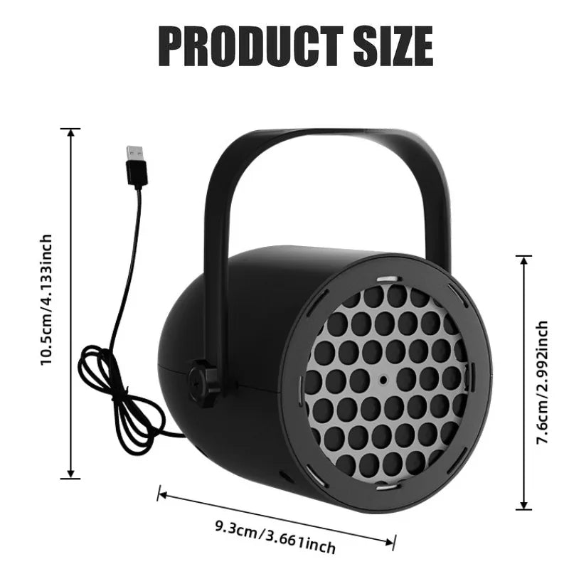 USB Christmas Projection Light in Black or White Housing